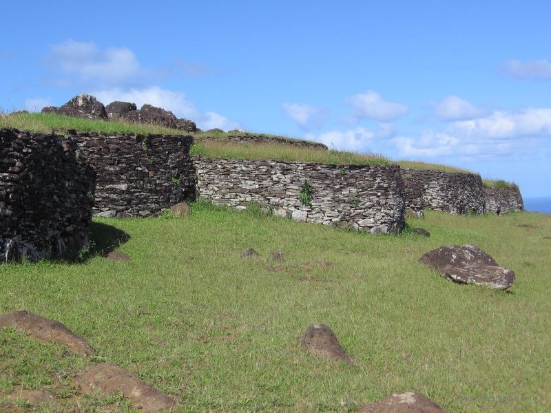 Orongo village Rano Kau